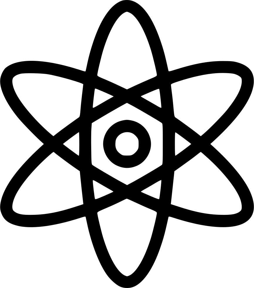 Png File Svg - Black And White Atom Clipart (866x980), Png Download