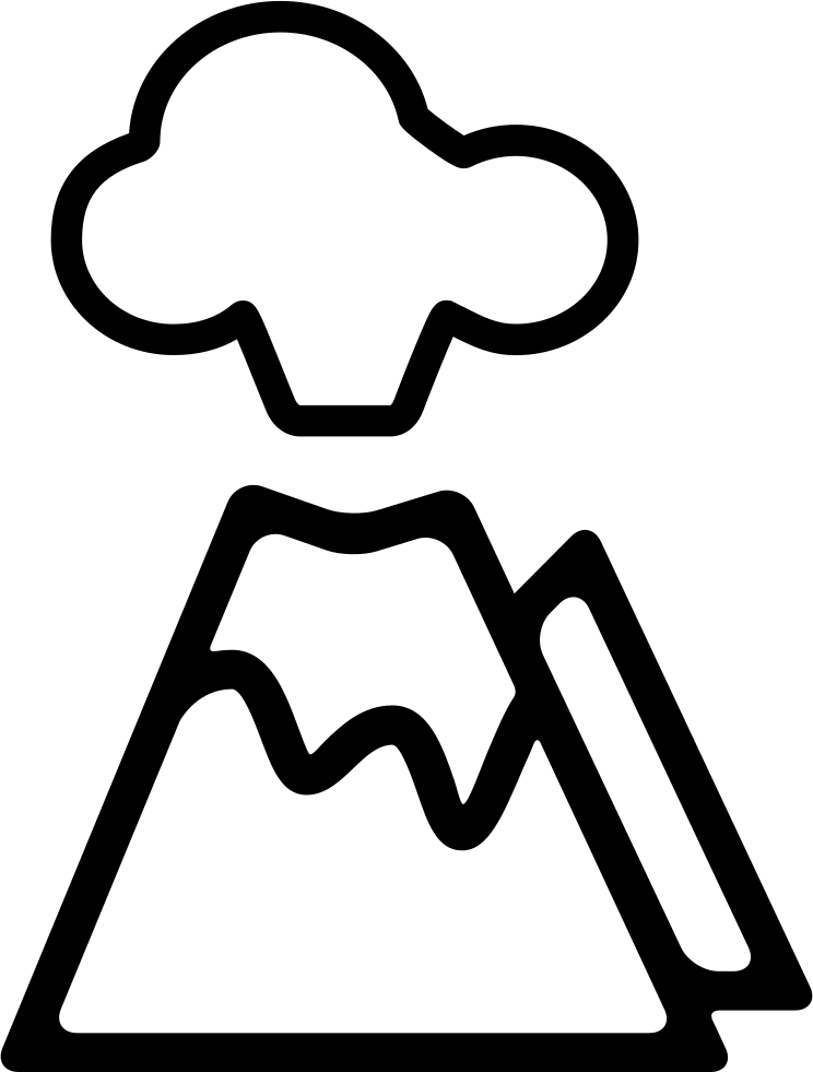Png File Svg - Black And White Volcano Png Clipart (744x981), Png Download