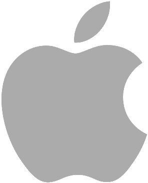 Apple Music - Apple Logo Grey Clipart (880x625), Png Download