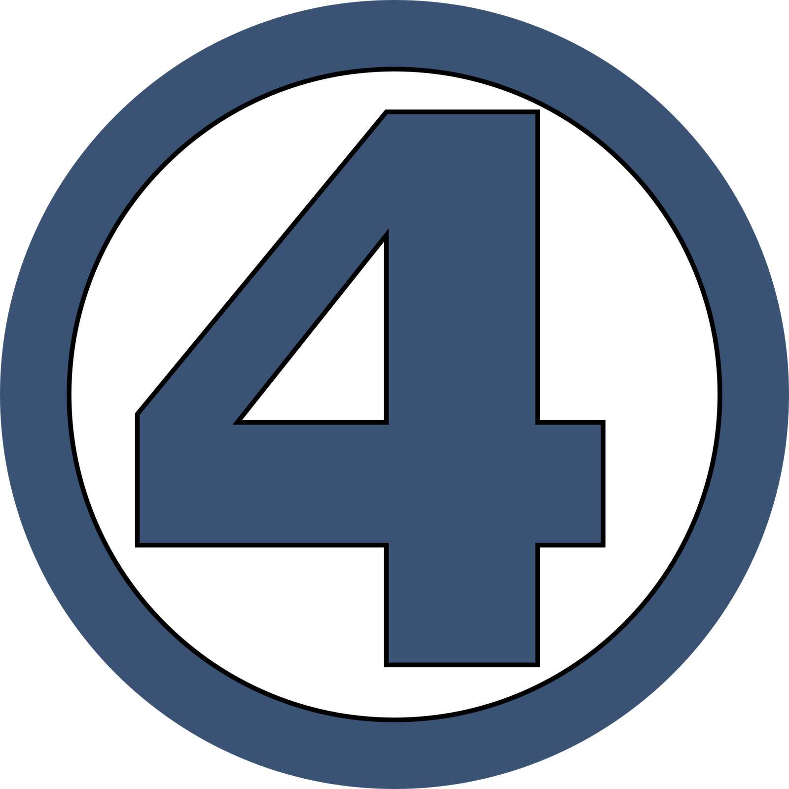Image - Marvel Fantastic Four Symbol Clipart (1600x1600), Png Download