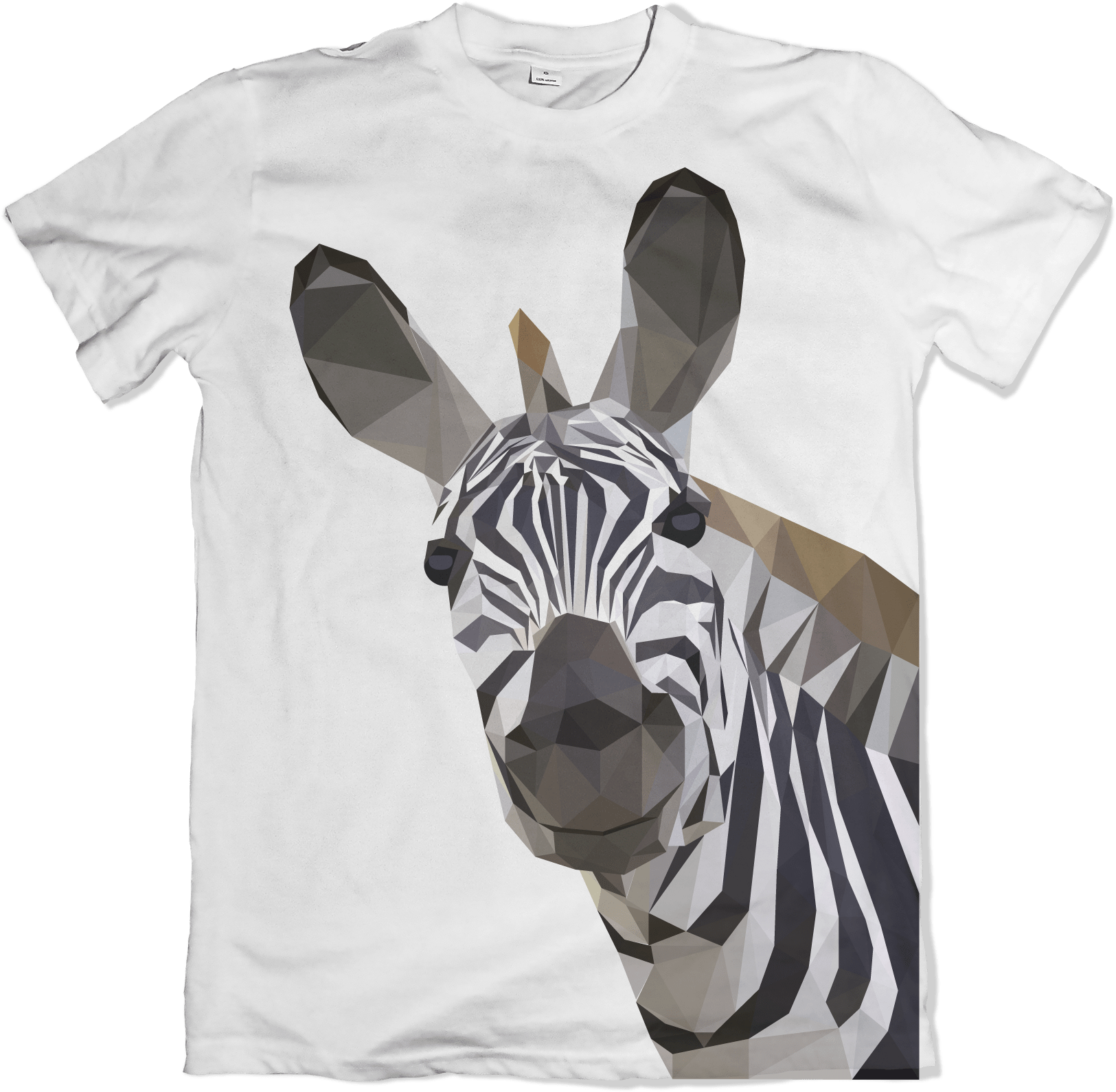 Low Poly Zebra T-shirt Designs Clipart (2000x2017), Png Download