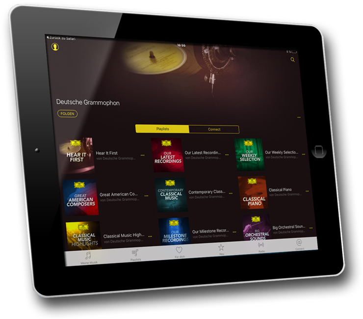 Deutsche Grammophon Curated Channel - Tablet Computer Clipart (768x671), Png Download