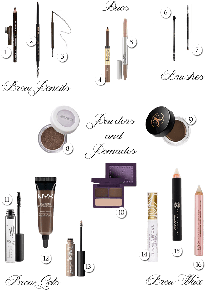 16 Of The Best Products For Perfect Eyebrows - Best Brow Products 2016 Clipart (685x947), Png Download