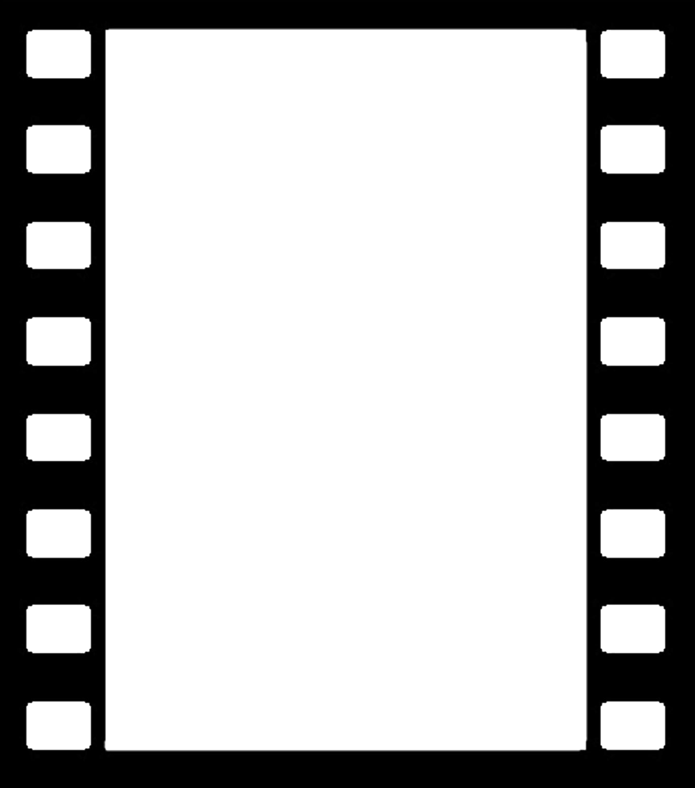 Movie Film Strip Clipart - Film Strip Border - Png Download (1352x1532), Png Download