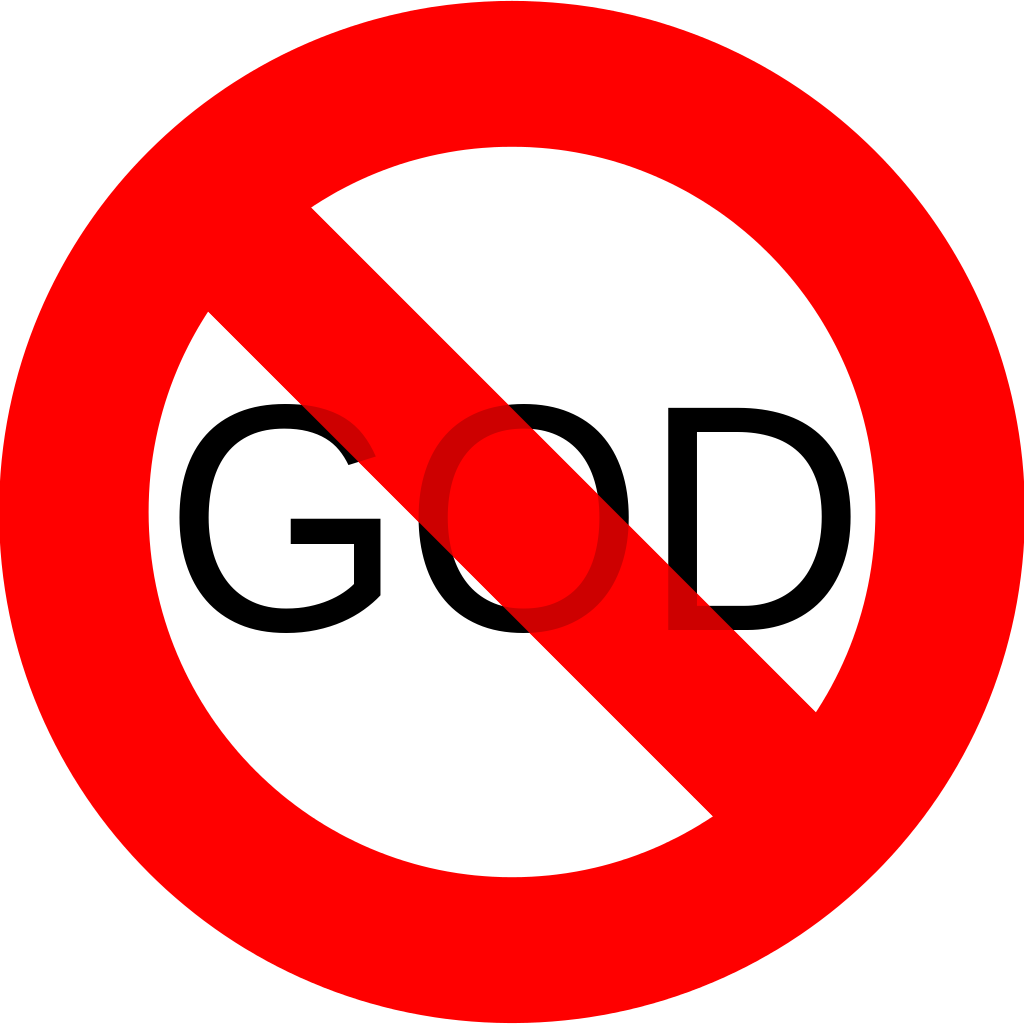 File - No God - Svg - Dont Believe In God Clipart (1024x1024), Png Download