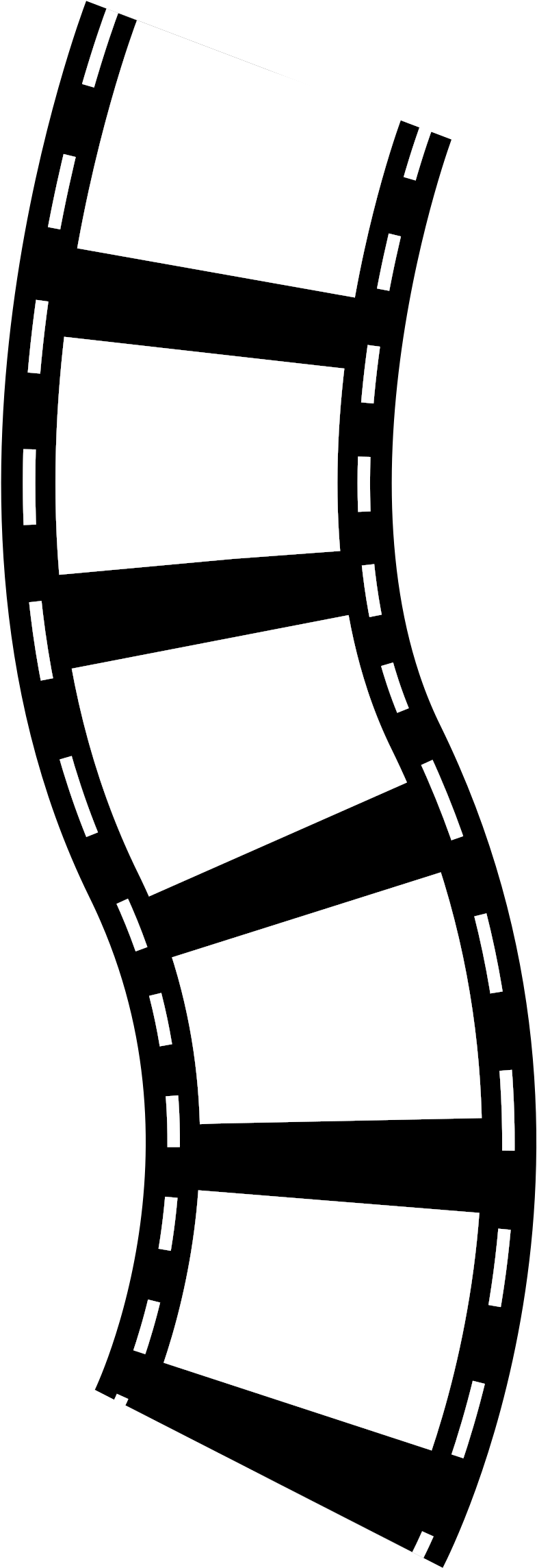 Vector Black And White Library Big Image Png - Film Roll Clip Art Transparent Png (973x2400), Png Download