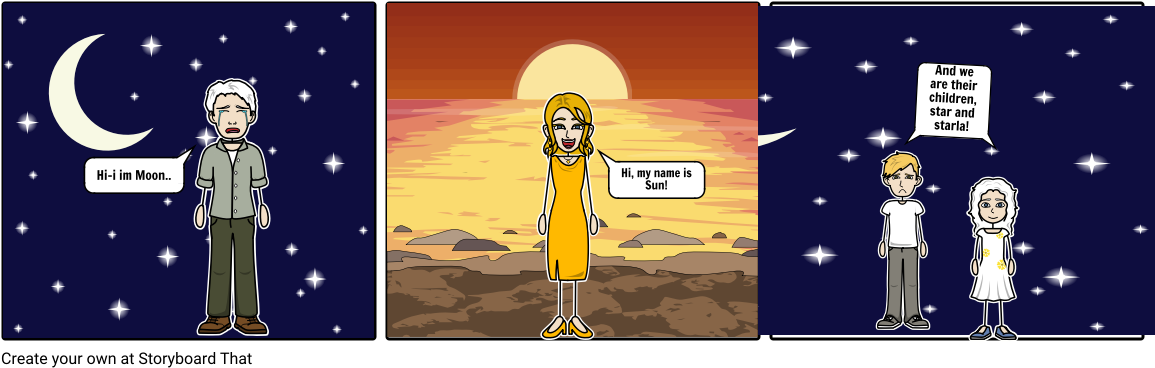 Stars, Moon, Sun - Cartoon Clipart (1164x385), Png Download