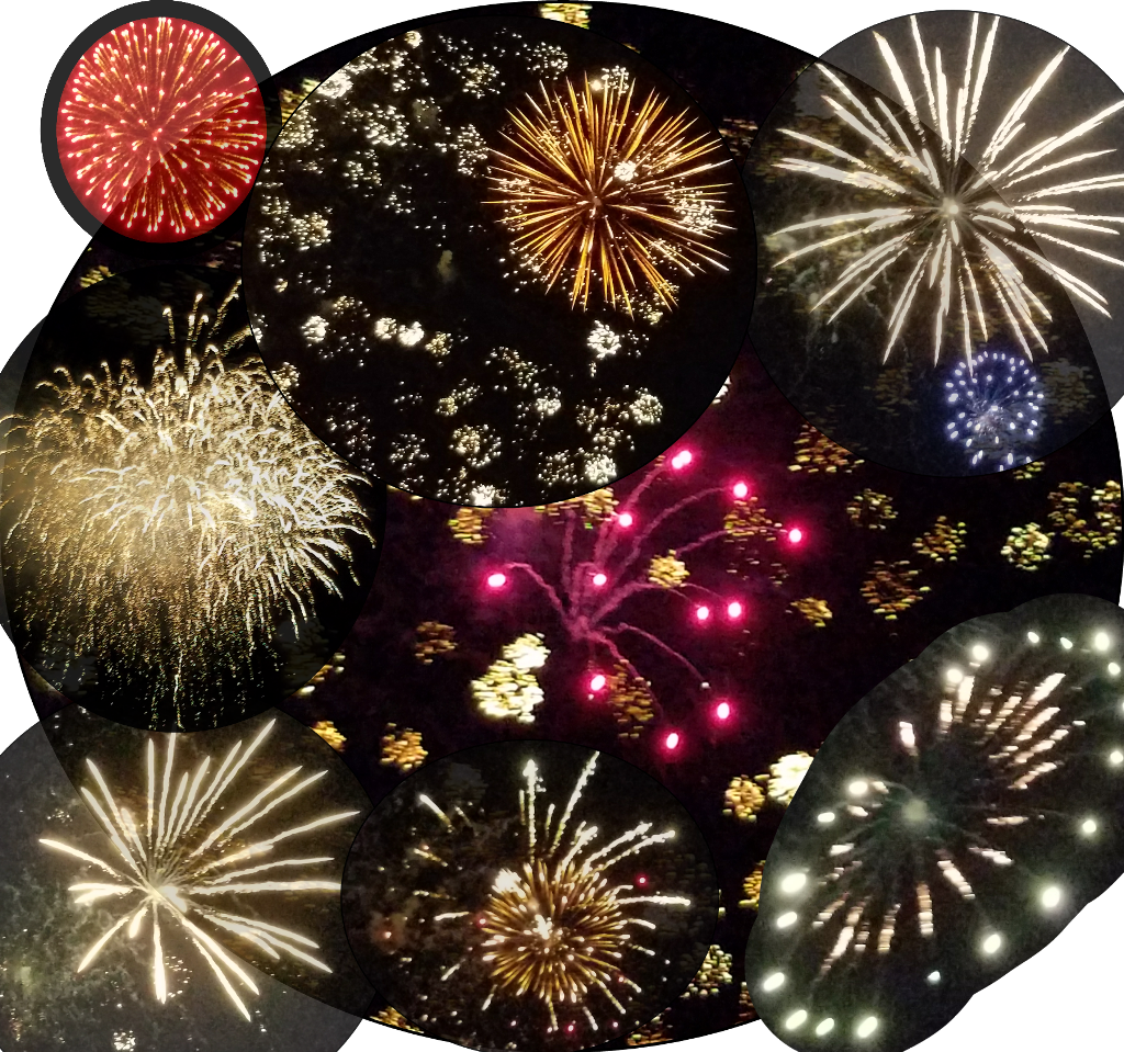Fireworks Sticker - Fireworks Clipart (1024x959), Png Download