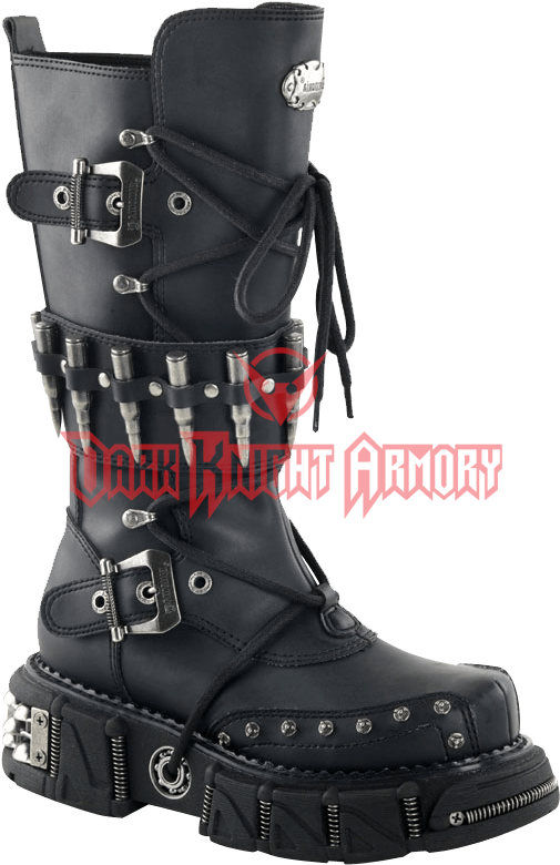 Gothic Bullet Platform Fw - Gothic Boots Clipart (779x779), Png Download
