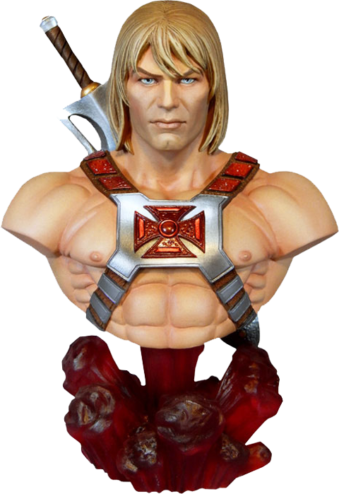 Masters Of The Universe He-man Collectible Bust By - Tweeterhead He Man Bust Clipart (480x699), Png Download
