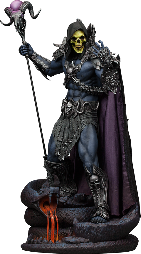 Masters Of The Universe Skeletor Statue By Sideshow - He Man Skeletor Statue Clipart (480x862), Png Download