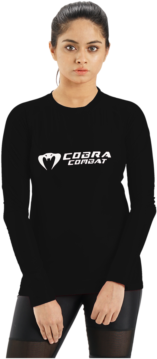 Cobra Combat Women Black Widow First Generation Long - Long-sleeved T-shirt Clipart (716x1280), Png Download