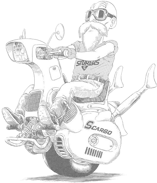 Drawing Spaceships Concept - Muten Roshi Akira Toriyama Clipart (584x670), Png Download