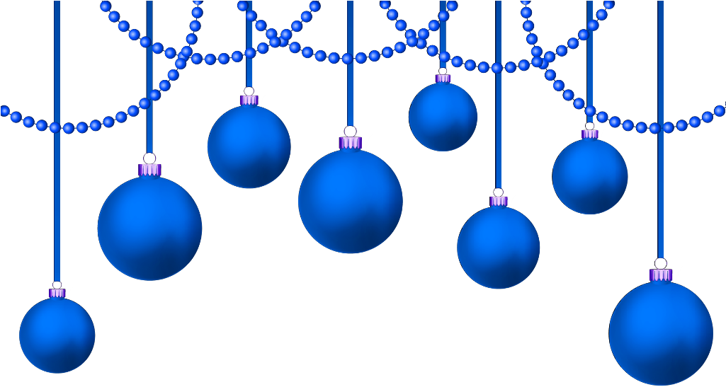 #ftestickers #christmas #ornaments #garland #blue - Christmas Ornament Png Clip Art Transparent Png (1024x587), Png Download