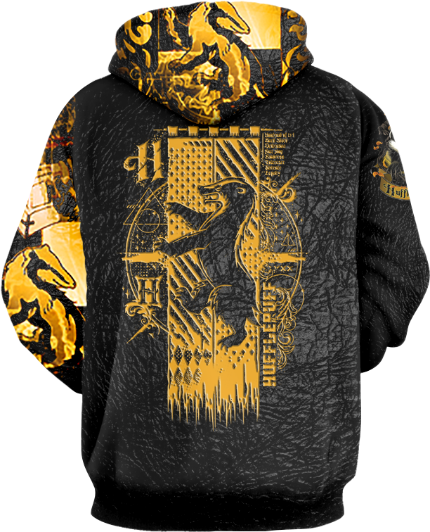 The Hufflepuff Badger Harry Potter 3d Hoodie Fullprinted - Harry Potter ...