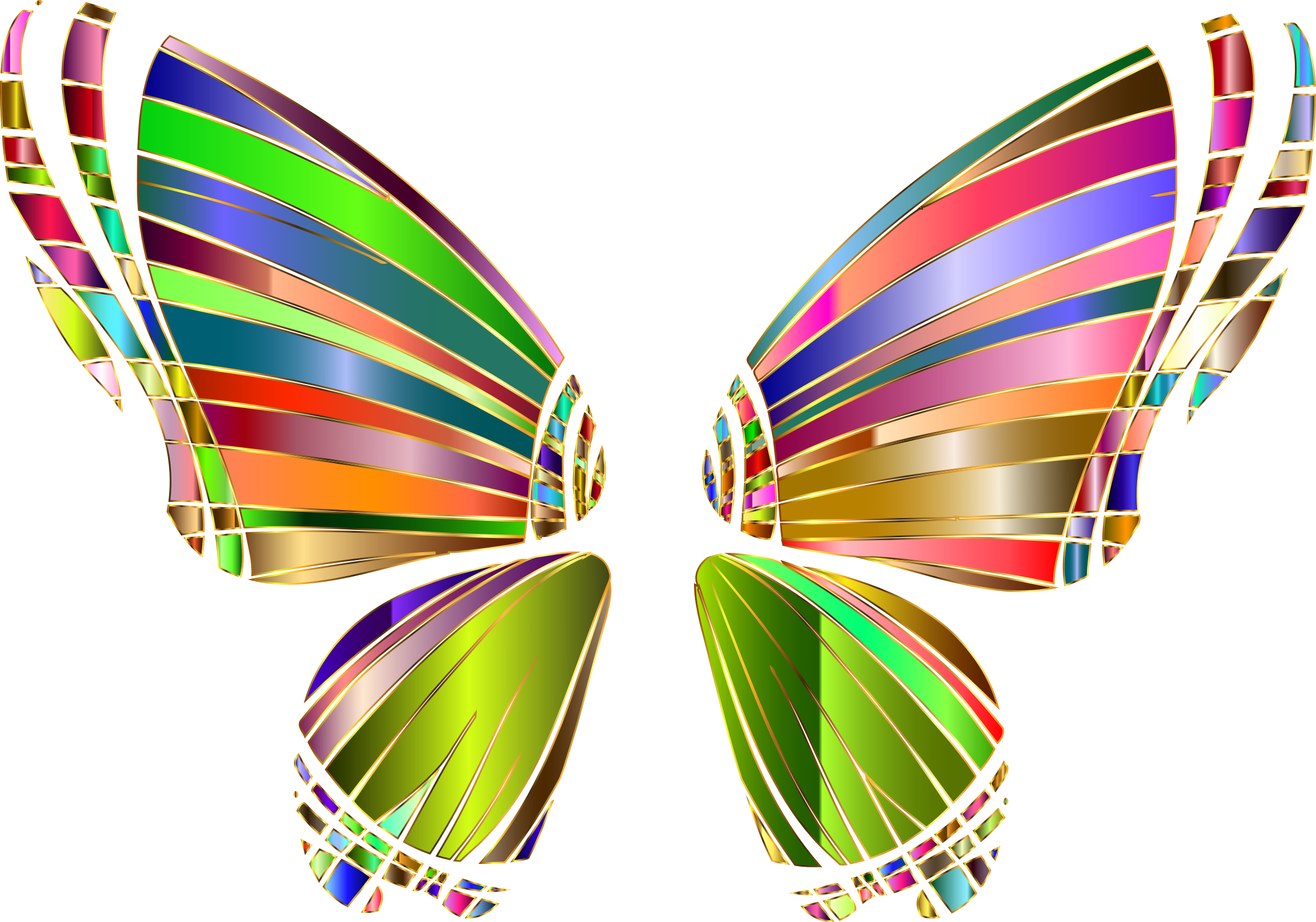 This Free Icons Png Design Of Rgb Butterfly Silhouette - Butterfly Wings No Background Clipart (2310x1618), Png Download