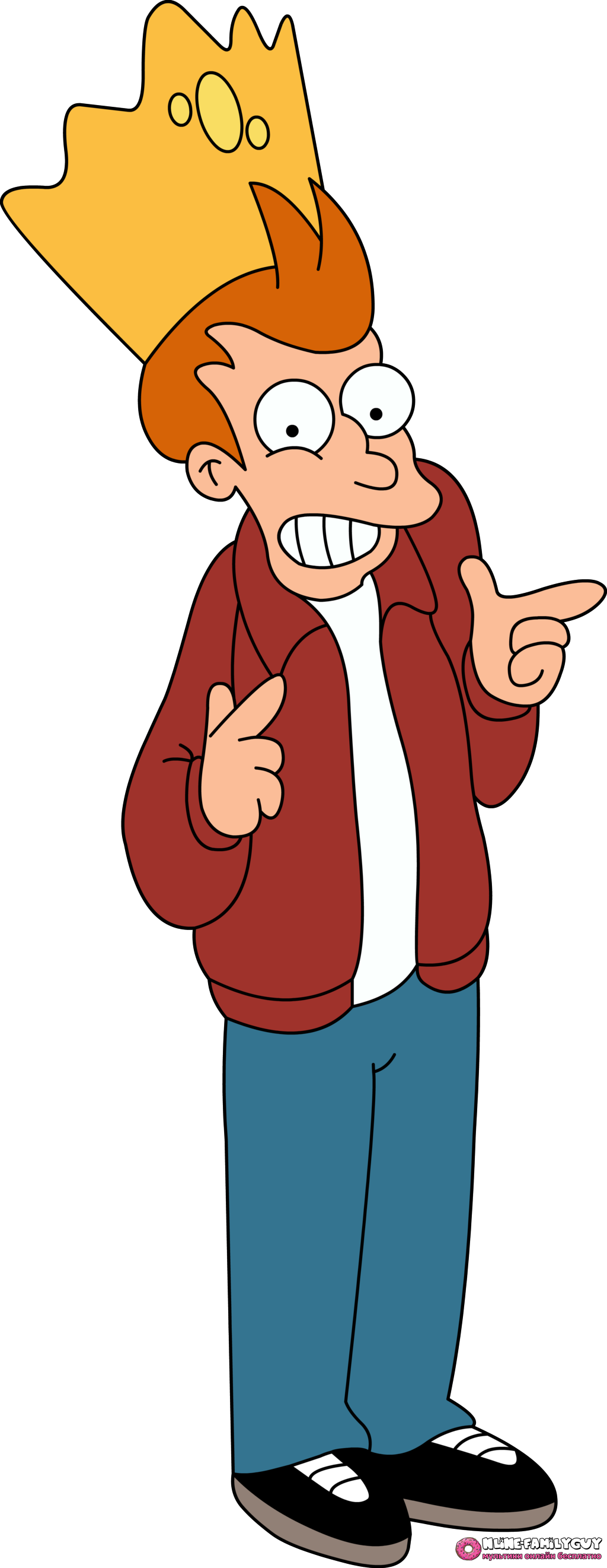 Futurama Clipart Science Fiction - Futurama Fry Png Transparent Png (1024x2642), Png Download