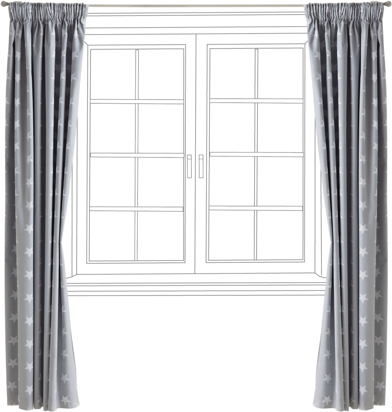 Children's Blackout Curtains Clipart (1294x1359), Png Download