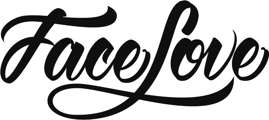 Facelove - Calligraphy Clipart (900x454), Png Download