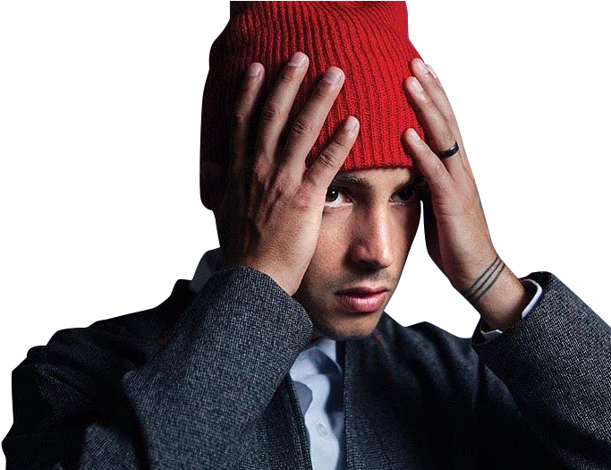 Tyler Joseph - Twenty One Pilots Photoshoot Rock Sound Clipart (750x524), Png Download