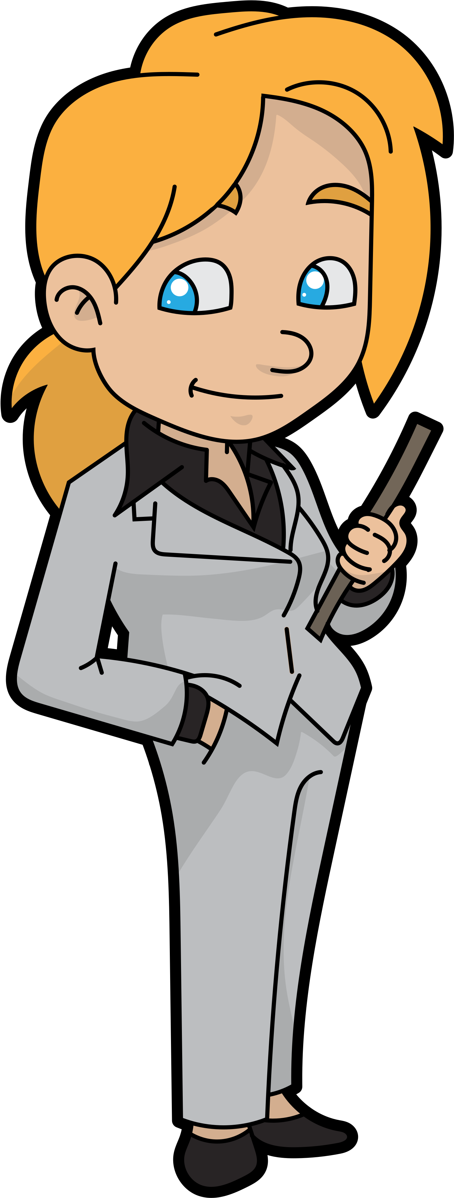 File A Confident - Confident Businesswoman Clipart Png Transparent Png (2000x4450), Png Download