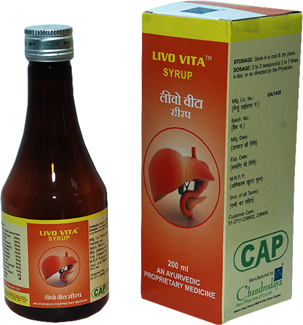 Livo Vita Syrup Is The Best Combination Of Hepato-spleno - Glass Bottle Clipart (598x641), Png Download