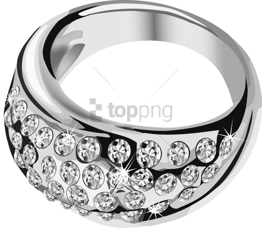 Diamond Rings Transparent Background Clipart (850x742), Png Download