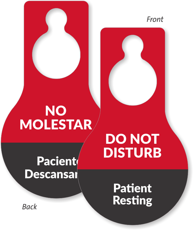Do Not Disturb Patient Resting Door Hang Tag - Sign Clipart (674x800), Png Download