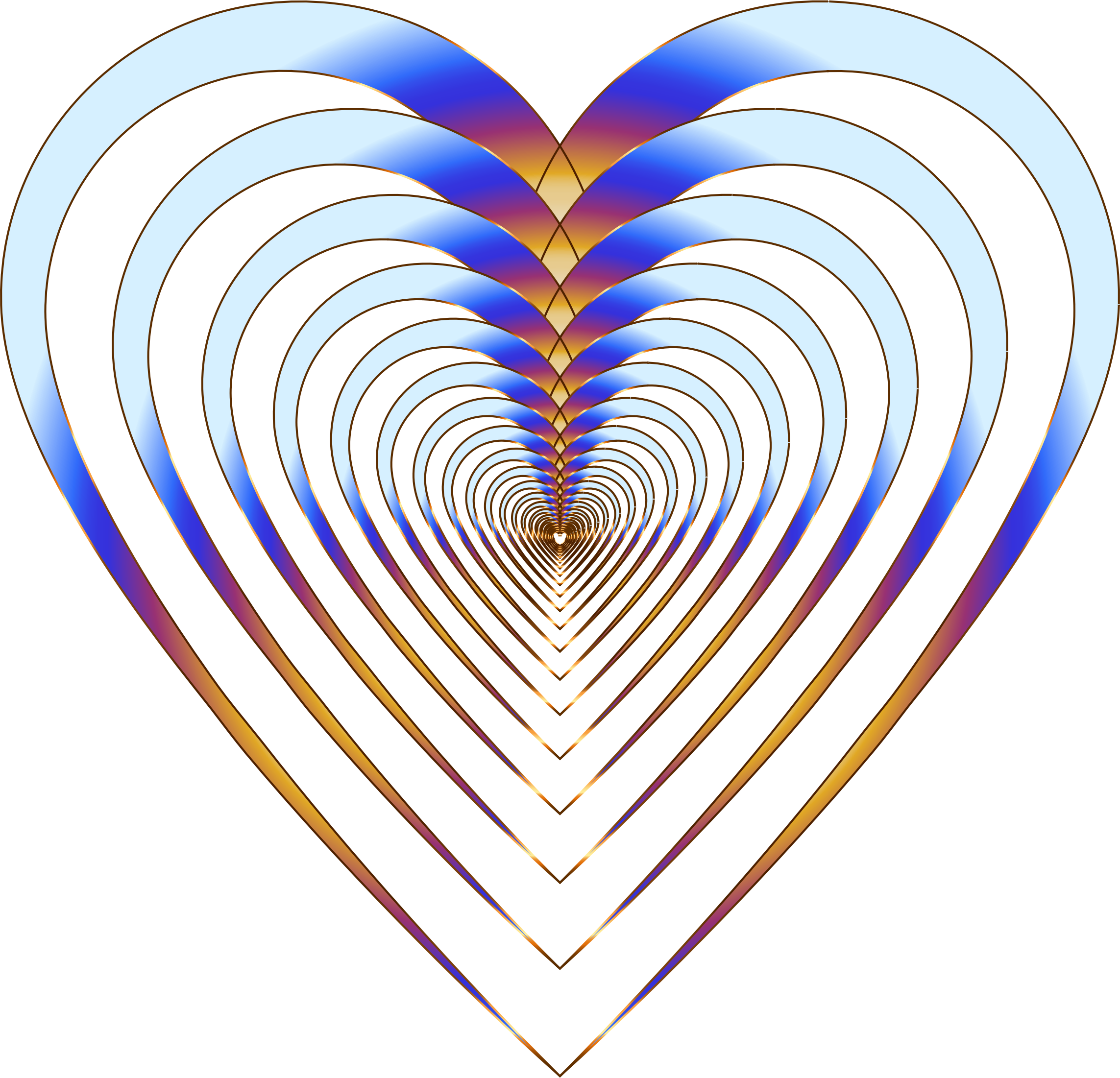 This Free Icons Png Design Of Chromatic Love 11 No - Heart Clipart (2286x2201), Png Download