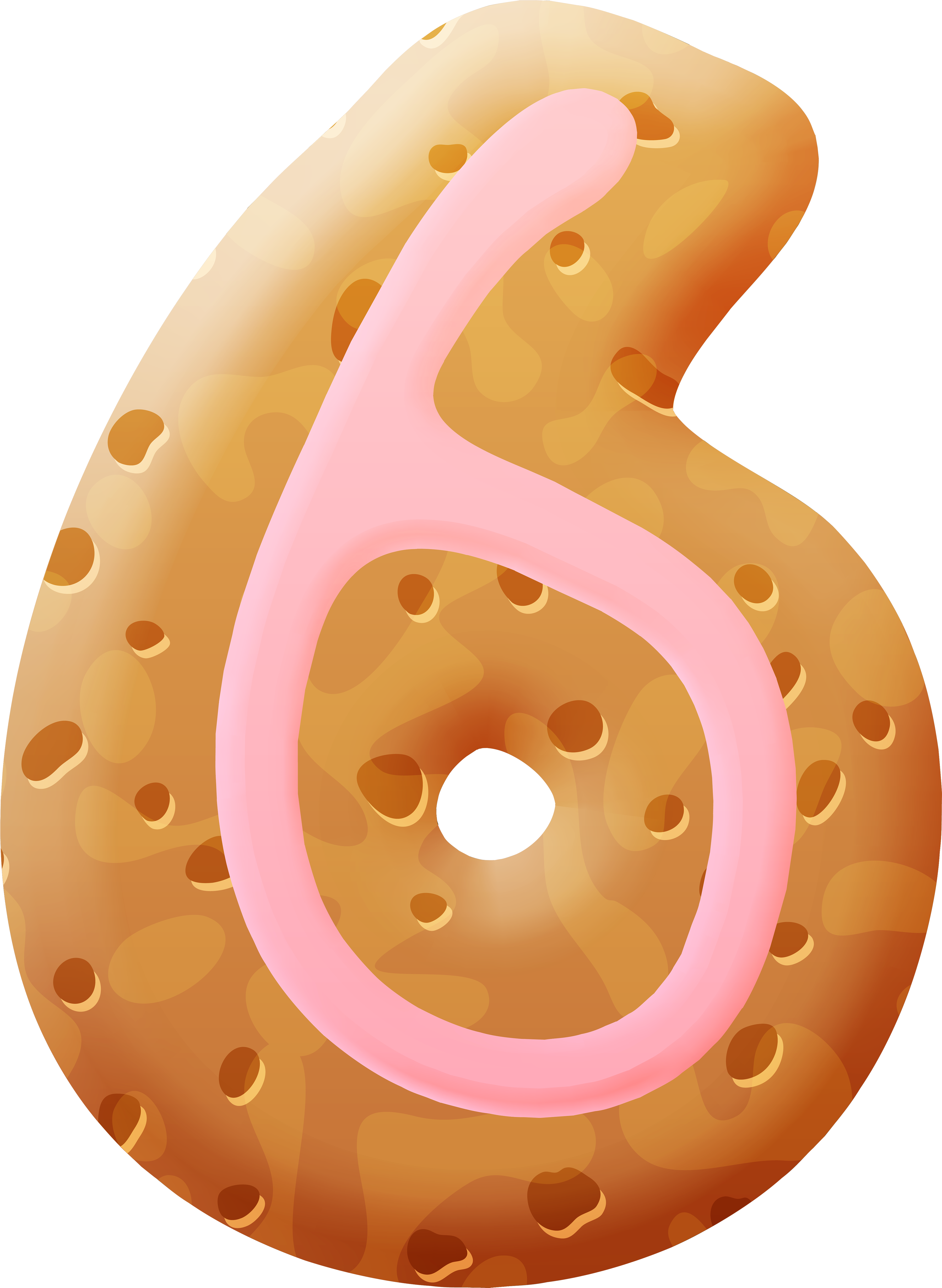 Biscuit Number Six Png Clipart Image - Number Six Png Transparent Png (3657x5000), Png Download