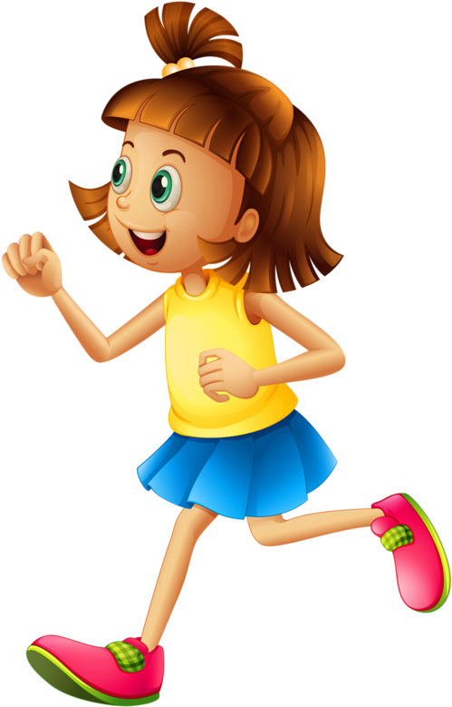 Фотки Sports Clips, Action Words, Girl Clipart, Exercise - Kid Running Clipart Png Transparent Png (533x800), Png Download