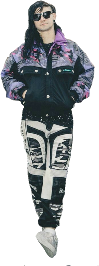 Skrillex Sticker - Girl Clipart (736x1102), Png Download