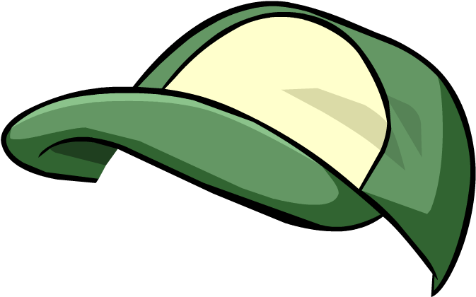 Green Cap Png - Club Penguin Green Cap Clipart (730x559), Png Download