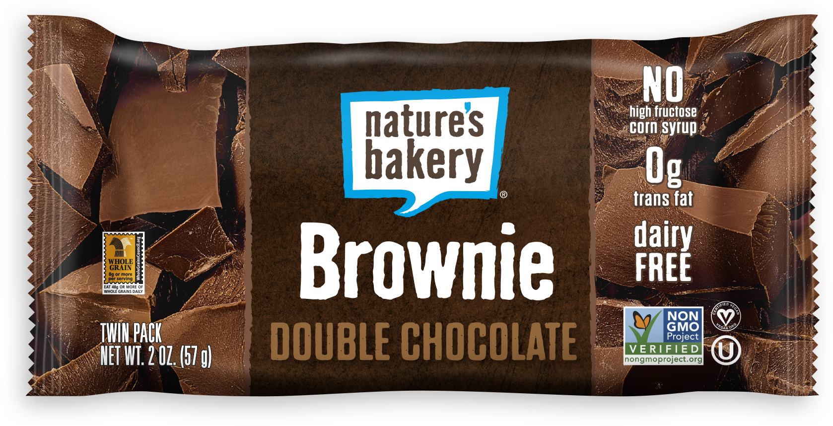 Brownie Double Chocolate - Chocolate Clipart (2161x1224), Png Download