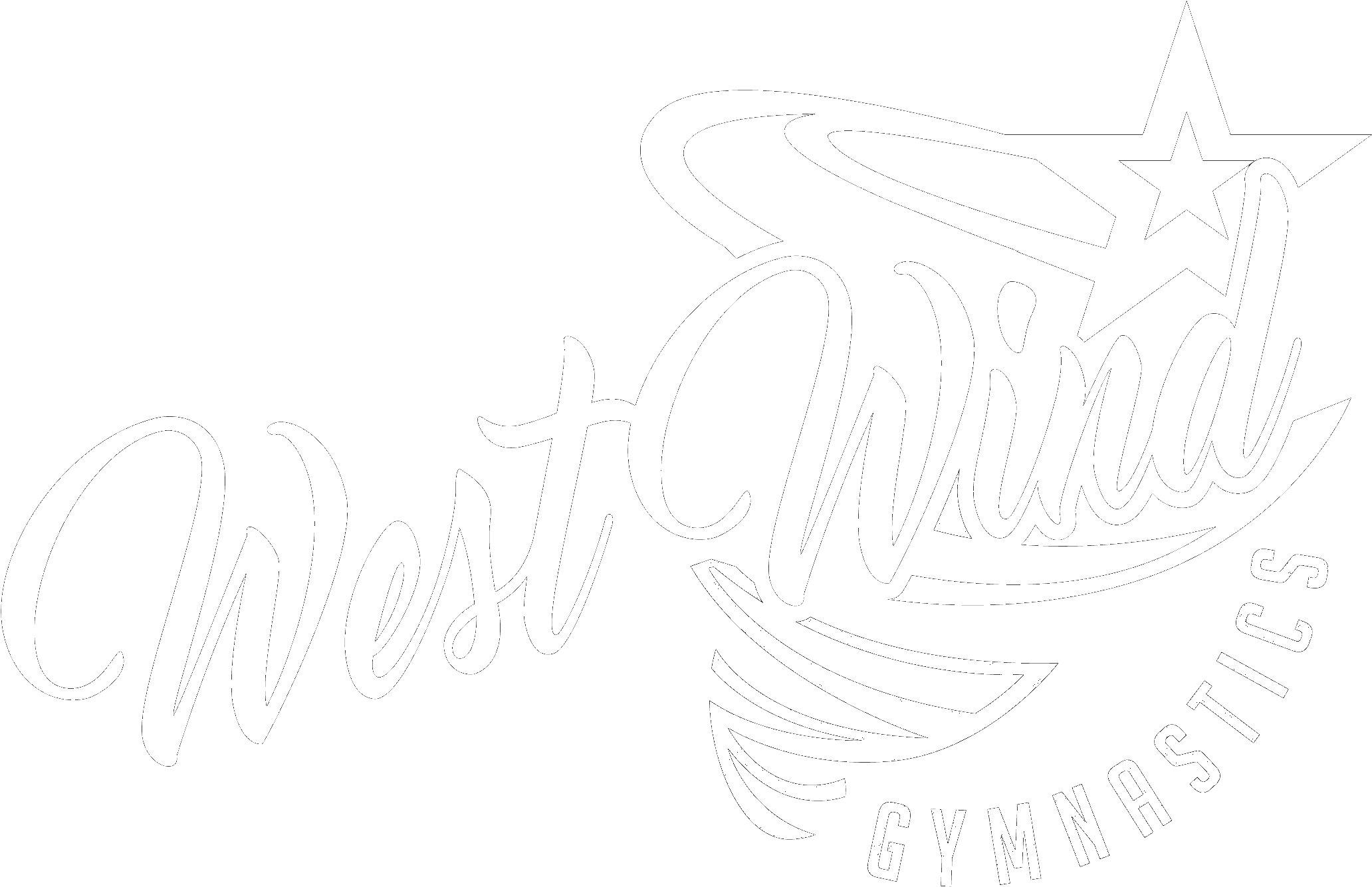 West Wind Gymnastic Club - Calligraphy Clipart (2292x1458), Png Download