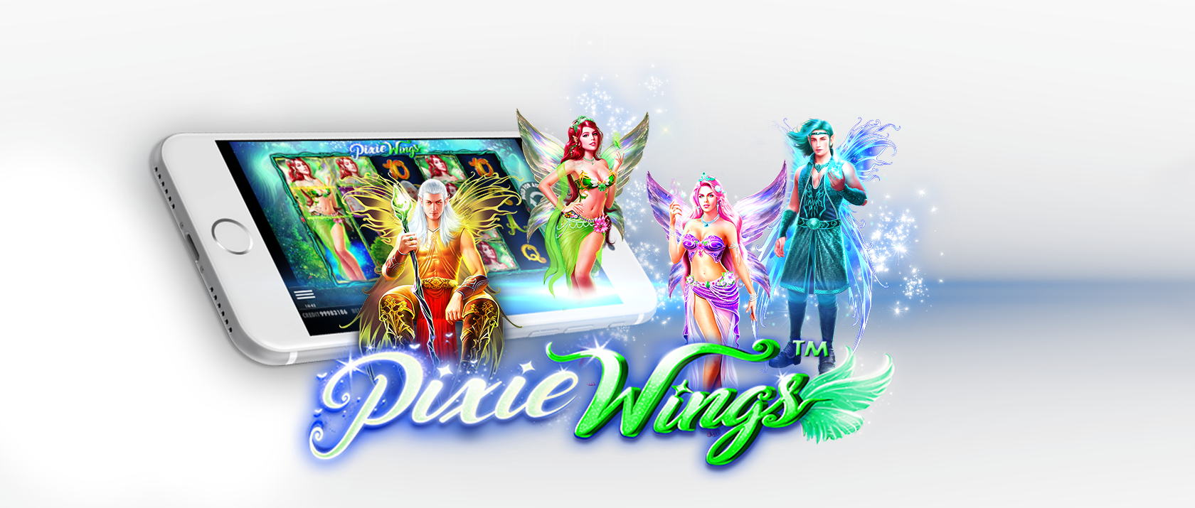 Pixie Wings Slots Game Logo - Illustration Clipart (1680x715), Png Download
