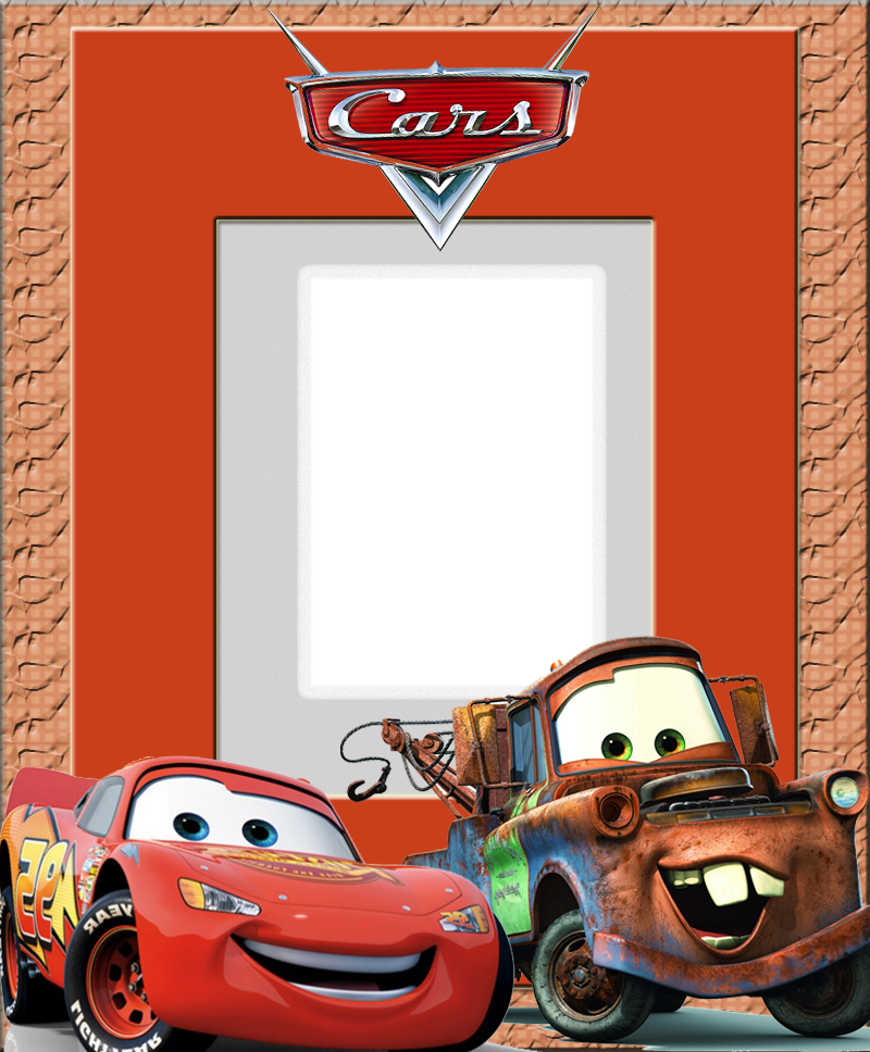 Disney Frames - Moldura Para Fotos Tema Carros Disney Clipart (800x968), Png Download