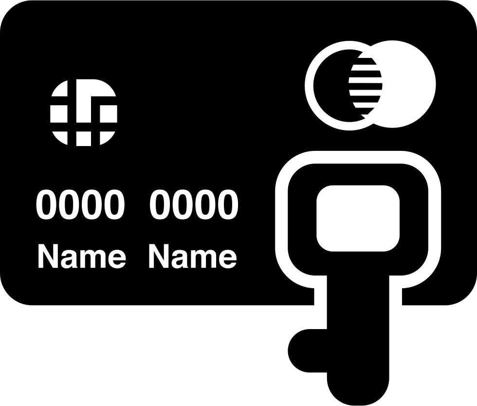 With Key Png - Transparent Credit Card Icon Clipart (980x834), Png Download