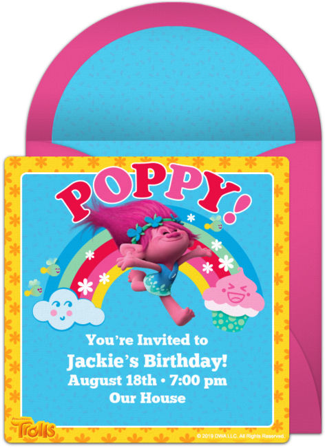 Update Design - Trolls Party Supplies Party City Clipart (650x650), Png Download