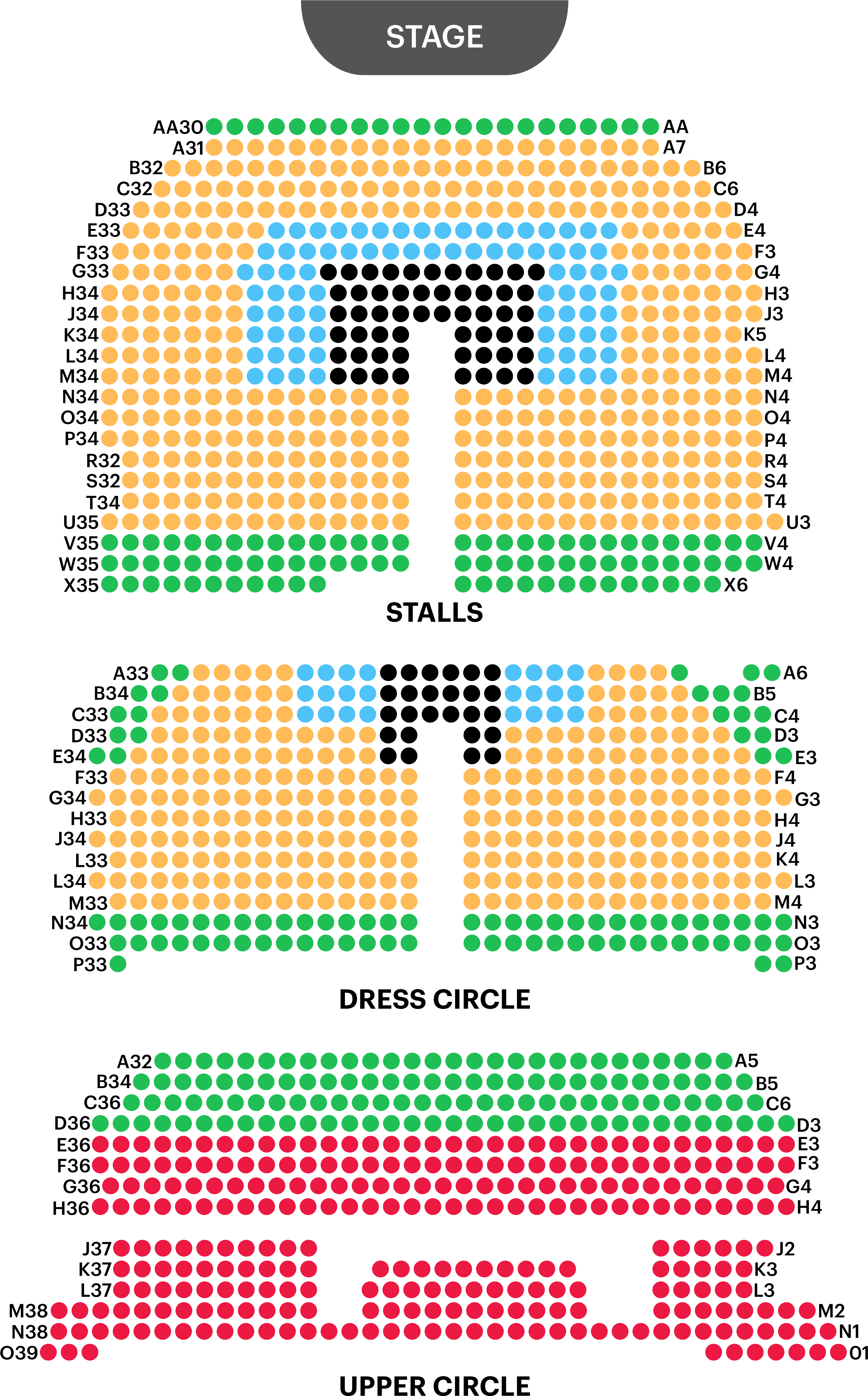 Adelphi Theatre Seating Plan Clipart (3479x5594), Png Download