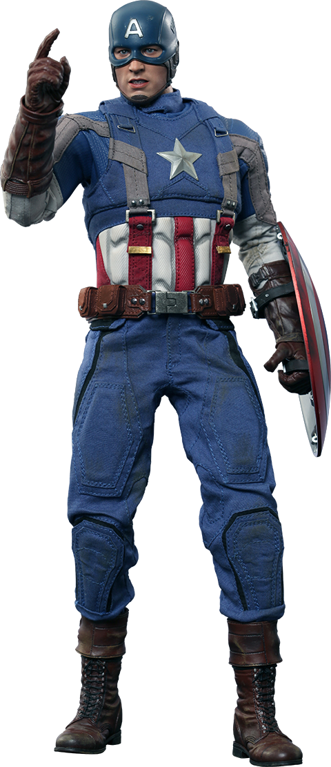 Hot Toys Captain America Golden Age Clipart (480x1111), Png Download