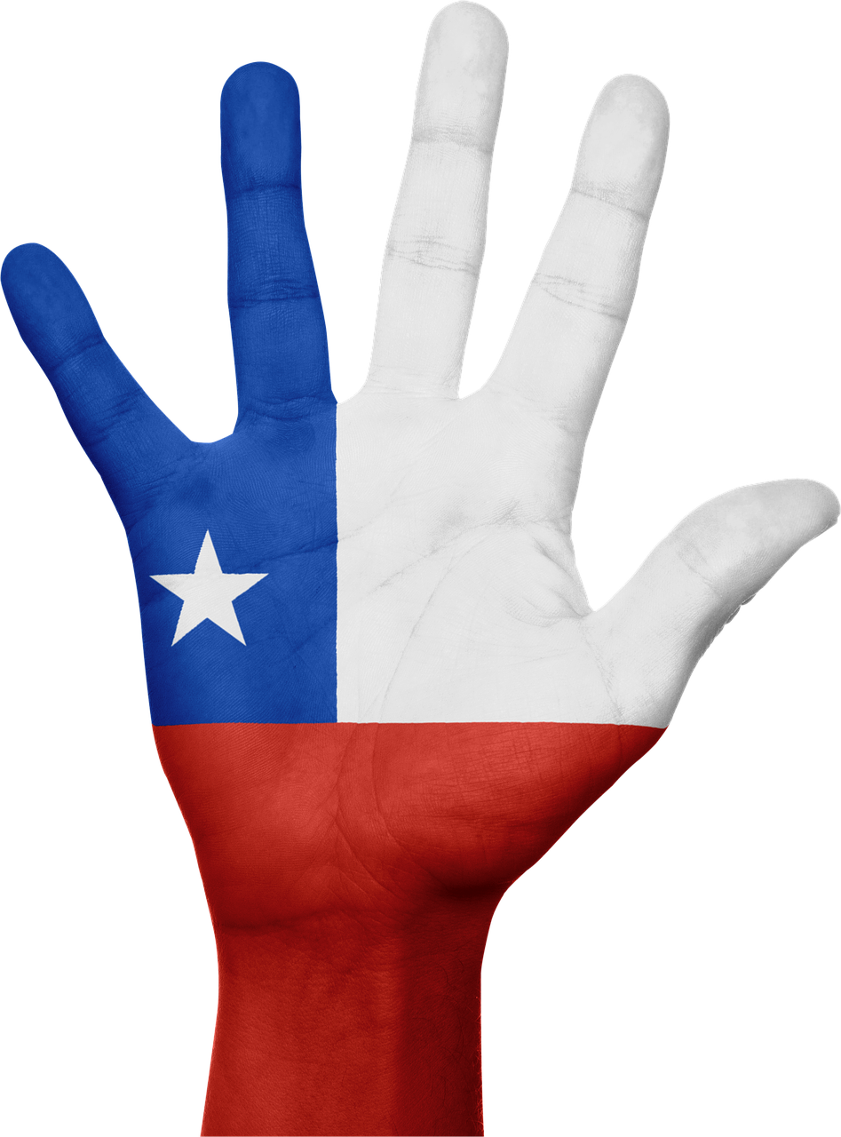 Chile Flag Hand National Png Image - Chile Flag Hand Clipart (947x1280), Png Download