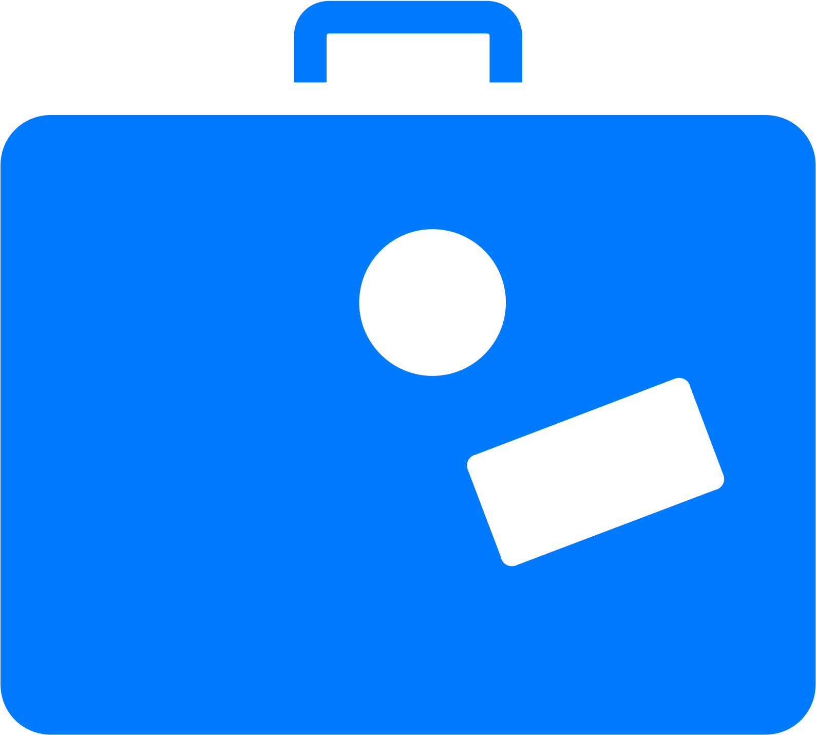 Suitcase Filled Icon - Briefcase Clipart (1589x1431), Png Download