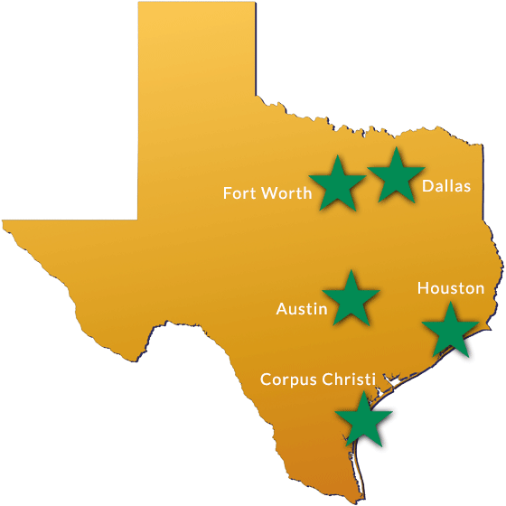 Proudly Serving These Markets In Texas - State Of Texas Clipart (560x560), Png Download