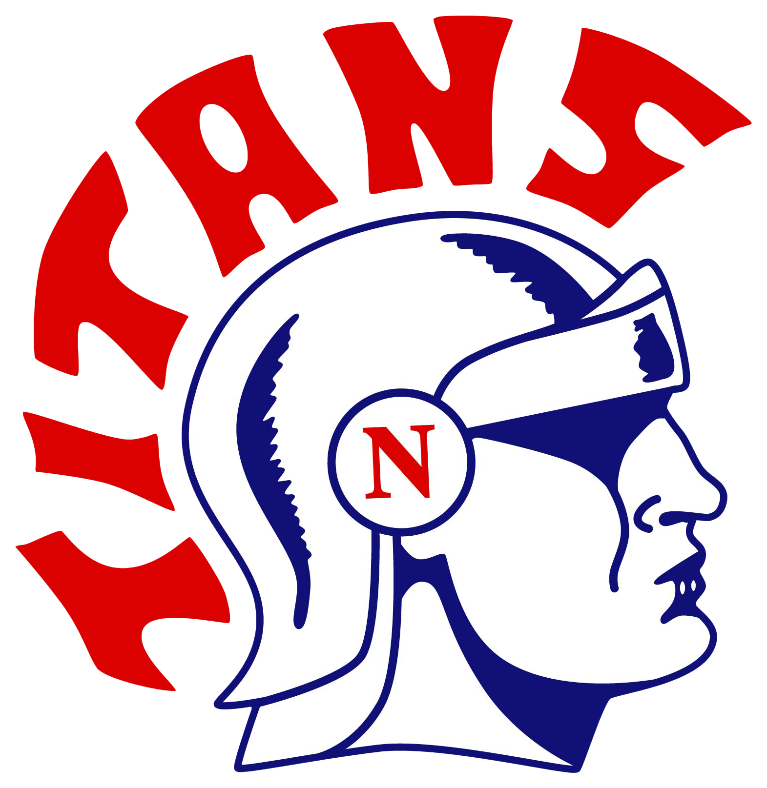 Titan Head Right With White Outline - Norris High School Clipart (1800x1800), Png Download