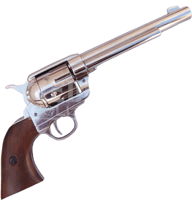 Nickel Revolver Clipart (672x672), Png Download