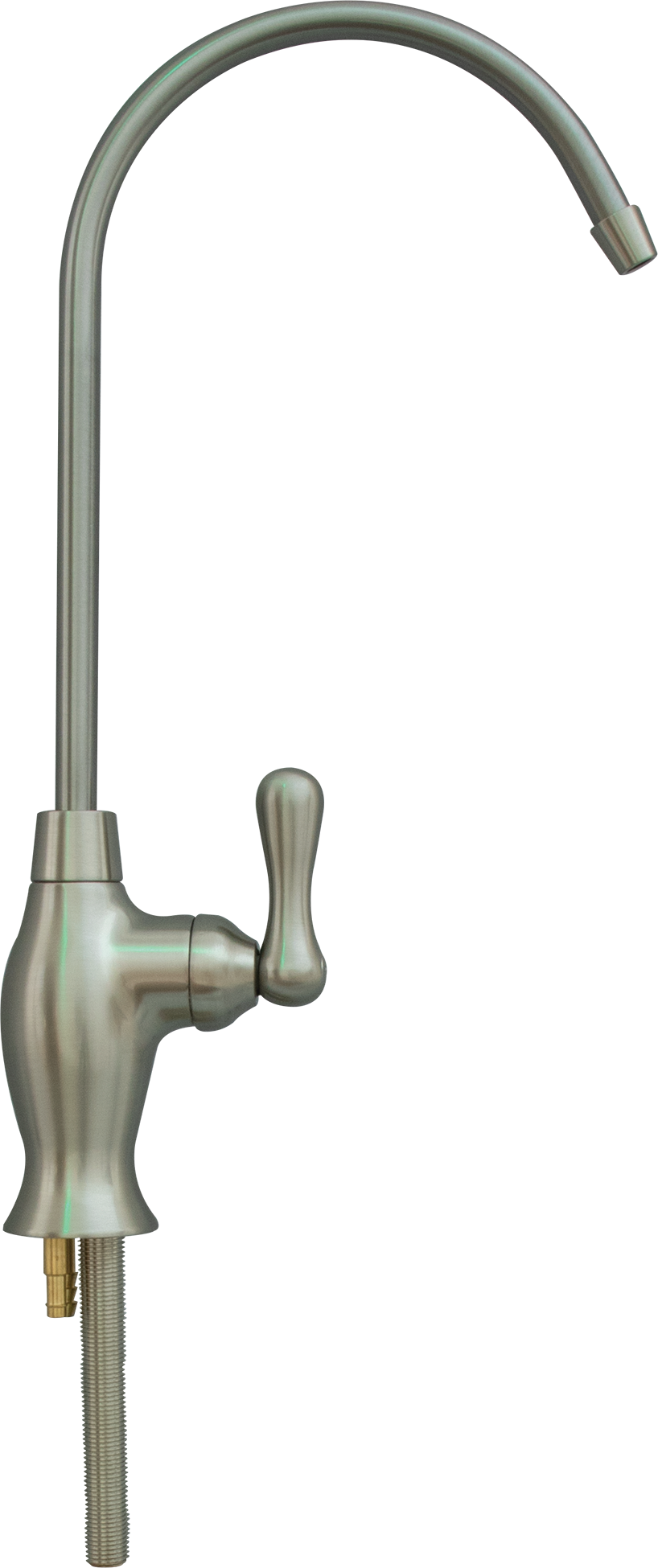 Curved Faucet Brushed Nickel Air Gap Hydrologic Systems - Tap Clipart (818x1950), Png Download