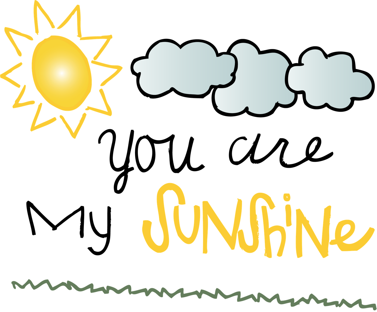 You Are My Sunshine Png - You Are My Sunshine Transparent Clipart (1600x1324), Png Download
