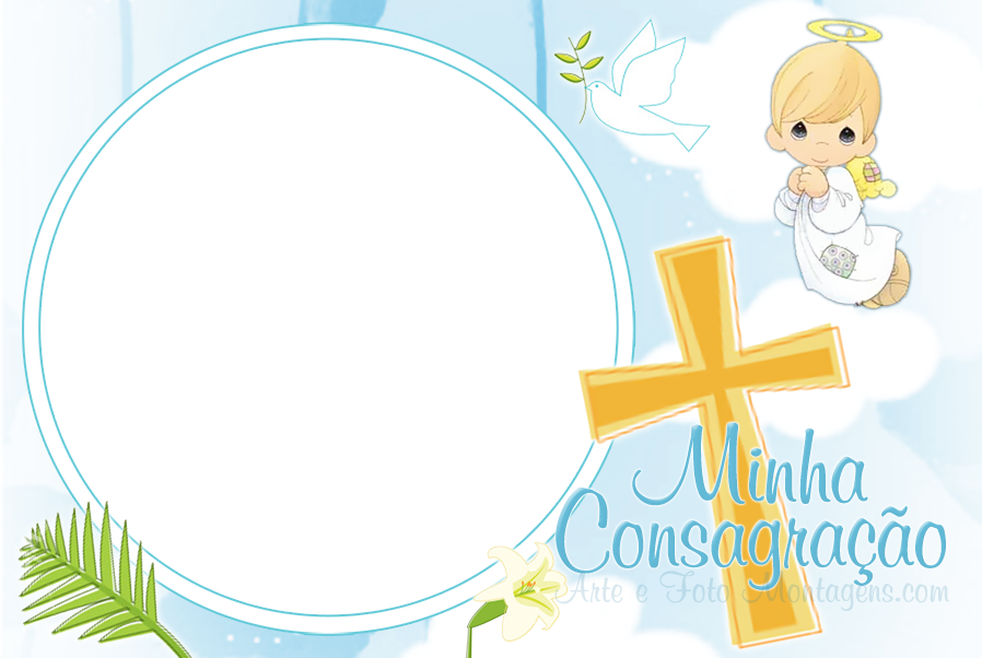 Moldura - Montagem Meu Batizado Png Clipart (898x602), Png Download