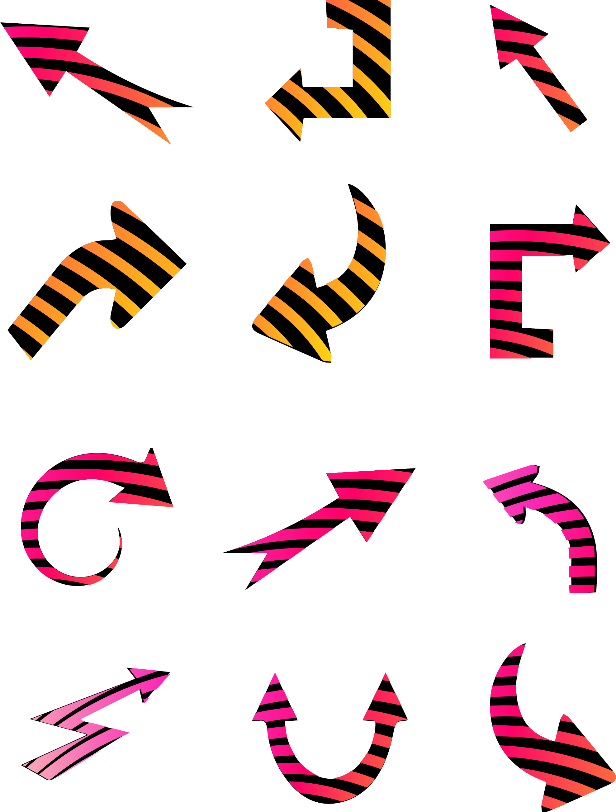 Color Black Interval Arrow Png And Vector Image Clipart (2133x2852), Png Download